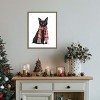 Amanti Art Black Cat Red Scarf by Fab Funky Canvas Wall Art Print Framed 16-in. W x 20-in. H. - 4 of 4