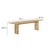 Modway Amistad 72" Wood Bench – Rustic Farmhouse Entryway or Dining Bench with Slatted Backless Design in Natural Finish - 3 of 4
