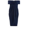 QUIZ Women's Plus Size Bardot Pleated Detail Midi Dress - 4 of 4