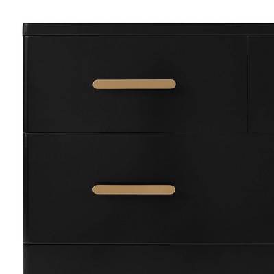 Black Ebony Bronze 4-Drawer Dresser with Changing Top