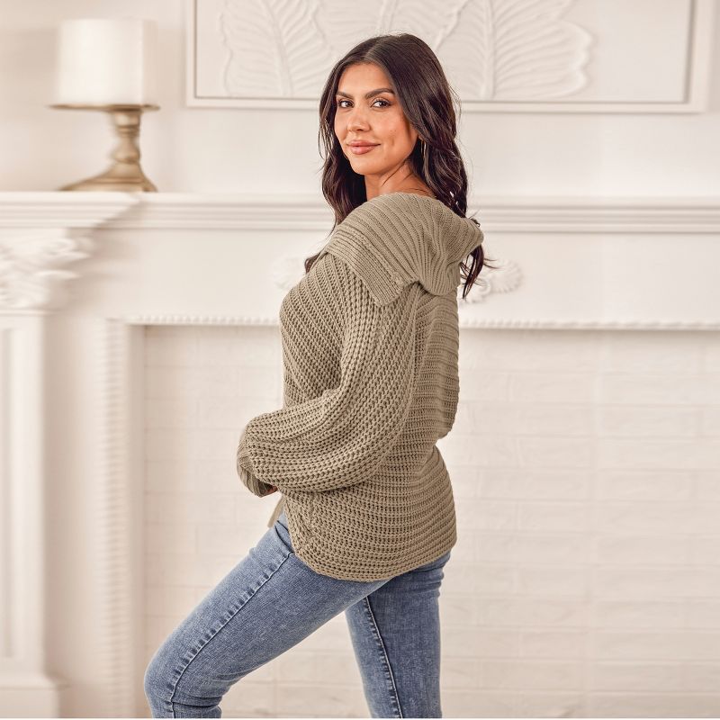 Women's Chunky Knit V-Neck Sweater - Cupshe, 5 of 8