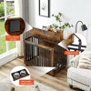 Dog Crate Furniture, Flip-Top Dog Kennel with Removable Bowls, Heavy Duty Chew-Proof Design for Small/Medium/Large Dogs, Multi-Functional End Table - 4 of 4