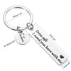 Unique Bargains Stainless Steel Personalized Durable Keychain with Gift Box 1 Set - 2 of 4