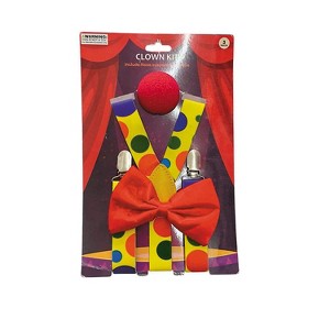 Morris Costumes Adult General Sizing Clown Accessory Kit Halloween Costume Accessories 3pc - Yellow Medium - 1 of 1