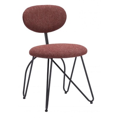 Zuo Novi Dining Chair (Set of 2) Maroon Brown