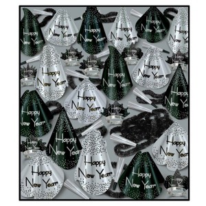 Beistle New Year Silver Grand Assortment Contains 250 items for your party of 100 guests Silver - 1 of 1
