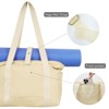 Wrapables Yoga Tote Bag, Gym, Work, Overnight, Travel Bag, Cream - 4 of 4