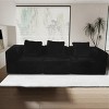 118.1" Modular Velvet Sectional Sofa with Oversized Chaise and Ottoman for Living Room -3irtyhousy - 2 of 4