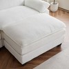 NicBex 102.4 Inch Modular Corduroy Sectional Sofa,L-Shaped Couch with Removable Ottoman for Living Room,Apartment,Office,Beige - 4 of 4
