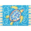 Jellybean Blue Turtle & Swirls Doormat – Coastal Indoor/Outdoor Mat with Sea Turtle Design, Machine Washable, Eco-Friendly, 20" x 30" - 2 of 3