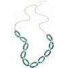 Leopard Print Necklace, Tortoise Acrylic & Metal Link Choker Collar for Women - 2 of 4