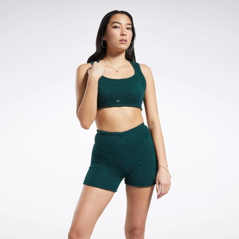 Stylish Khaki Green Sports Bra - XS