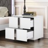 FONTOI Elegant Nightstand with Metal Handle, Classic Design Bedside Table with 2 Drawers for Bedroom, Living Room, White, 17.7"*30.3"*47.2" - 4 of 4