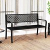 Costway 50" Garden Bench with Patterned Backrest and Curved Armrests for Porch Lawn - 2 of 4