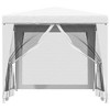 vidaXL Party Tent with 4 Mesh Sidewalls 8.2'x8.2' White - 3 of 4