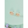 Slickblue Women's Stud Earrings, Crushed Gold Circle Shape, Stylish Accent, 0.5" Diameter, Alloy - 3 of 3