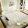 AENKYO 90.2" Modern 4-Seater Sofa Bed with 25.2" Deep Seat, 3-in-1 Convertible King Size Sleeper, Storage Chaise & Casters for Apartment - 4 of 4