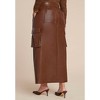 ELOQUII Maxi Cargo Faux Leather Skirt - 4 of 4