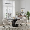 Lirago dinning table round 67"L*33.5"W*30"H- black - 2 of 4