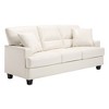 Fort Upholstered Living Room Set, 2 Pieces, Faux Leather Loveseat and Sofa - 2 of 4