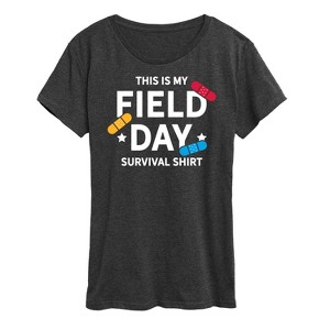 Women's - Instant Message - Field Day Survival Shirt Short Sleeve Graphic T-Shirt - 1 of 4