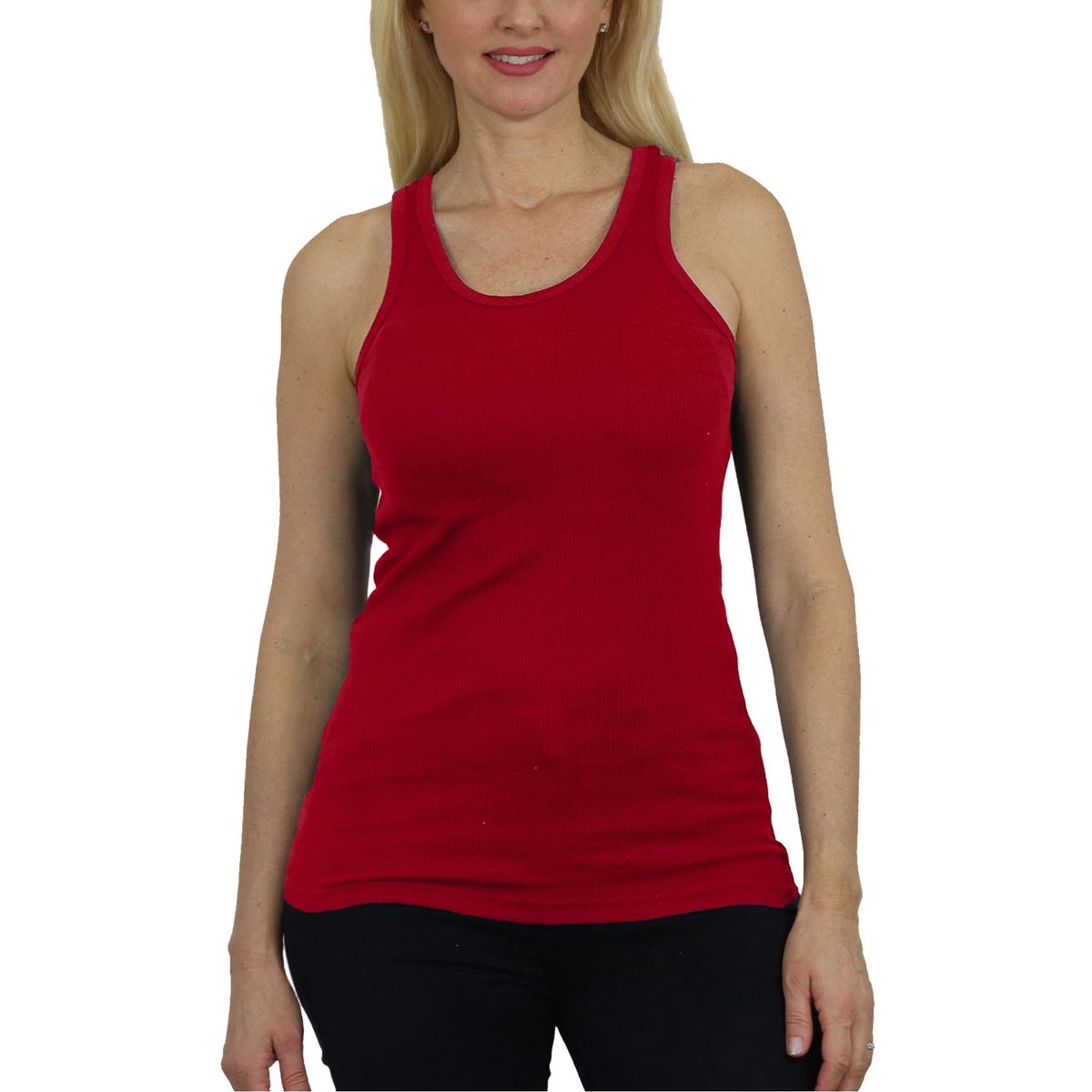 Galaxy By Harvic Women's Loose Fit Ribbed Tank Top - thumbnail 9