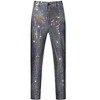 INSPIRE CHIC Men's Party Disco Shiny Sparkly Straight Leg Sequins Pants - 2 of 4
