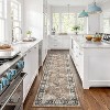 coucheta Multi-size Washable Vintage Area Rug for Living Room, Retro Floral Oriental Non Slip Low Pile Thin Foldable Carpet, for Bedroom, Dining Room - 2 of 4