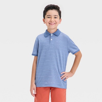 Boys' Short Sleeve Pique Striped Polo Shirt - Cat & Jack™