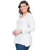 Plus Poised Long Sleeve Swing Tunic Top - 24seven Comfort Apparel™ - 2 of 4