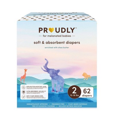 PROUDLY COMPANY Soft & Absorbent Diapers - Size 2 - 62ct