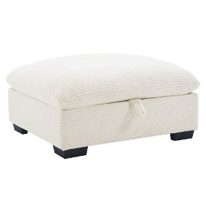 Sapphtopaz Storage Ottoman Bench, Entryway Benches with Cushions, Modular Sofa Set, Corduroy Fabric Ottomans Footrest to Combine with Sofa - 1 of 4