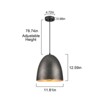 LLHZSY Industrial Silver Hammered Dome Island Pendant Light Fixture - W 11 2/5" x H 12 3/5" - 3 of 4