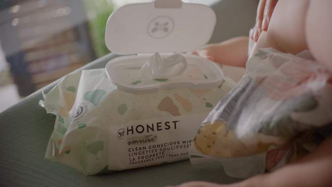 The Honest Company Plant-Based Baby Wipes made with over 99% Water - Sunburst - 864ct, 2 of 10, play video