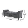 GDFStudio Emmaline Contemporary Tufted Storage Ottoman Bench with Rolled Arms - 3 of 4