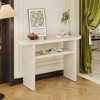 Whisen Elegant Minimalist Console Table with Rounded Edges and Sturdy Shelf - 3 of 4