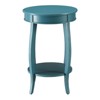 SEVOBAL End Tables Contemporary Two-Tier Wooden Accent Table with Functional Open Shelf for Living Room Bedroom, Teal, 24.25"*25.24"*6.5" - 2 of 4