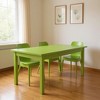 HomeRoots 60" Chartreuse Solid Wood Dining Table - 2 of 4