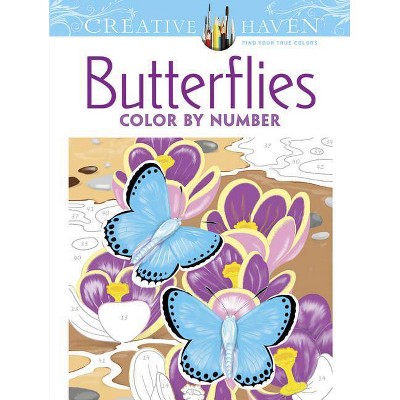 Creative Haven Butterflies Color by Number Coloring Book - (Creative Haven Coloring Books) by  Jan Sovak & Creative Haven (Paperback)