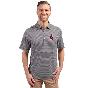 Los Angeles Angels Cutter & Buck Forge Eco Double Stripe Stretch Recycled Mens Big &Tall Polo - 1 of 1