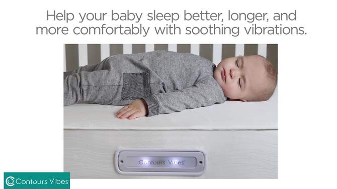 Contours Vibes 2-Stage Soothing Vibrations Crib Mattress and Toddler Mattress - White, 2 of 18, play video