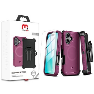 MyBat Pro Maverick Series MagSafe Case w/ Holster and Tempered Glass for Apple iPhone 16 Plus - 1 of 4