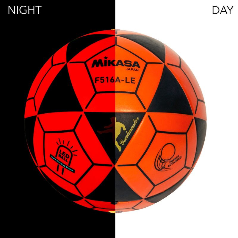 Mikasa LED Soccer Ball, Orange, 1 of 2