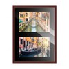 PosterPalooza | Brown Finish Collage Frame - Black Mat, 20 Frame Sizes to Choose From, UV Acrylic - 4 of 4