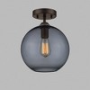 Chloe Lighting CH54014SG10-SF1 Owen Industrial-Style 1 Light Rubbed Bronze Semi-Flush Ceiling Fixture 10" Shade - 3 of 4