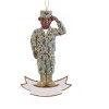 Kurt S. Adler 4.25” U.S. Army Saluting Soldier in Uniform Christmas Ornament - Brown/Blue - 2 of 2