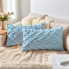 REGALWOVEN Fade-Resistant Soft Decorative Solid 3D Weaving Throw Pillow Covers 2 Pcs - 2 of 4
