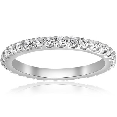 Pompeii3 1ct Diamond Eternity Ring 14K White Gold