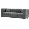 CAVINAS Teddy Fleece Loveseat Sofa with 2 Throw Pillows, Vintage Sofa Couch with Sturdy Hardware Foot Support for Living Room, Bedroom - 4 of 4