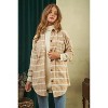 Women's Plaid Button Down Shacket - DAVI & DANI - image 3 of 3